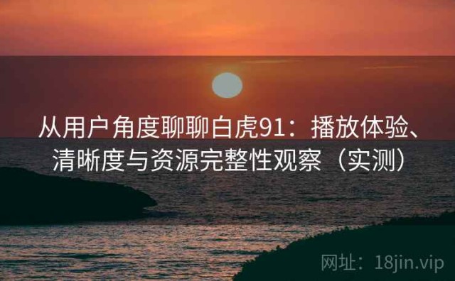 从用户角度聊聊白虎91：播放体验、清晰度与资源完整性观察（实测）