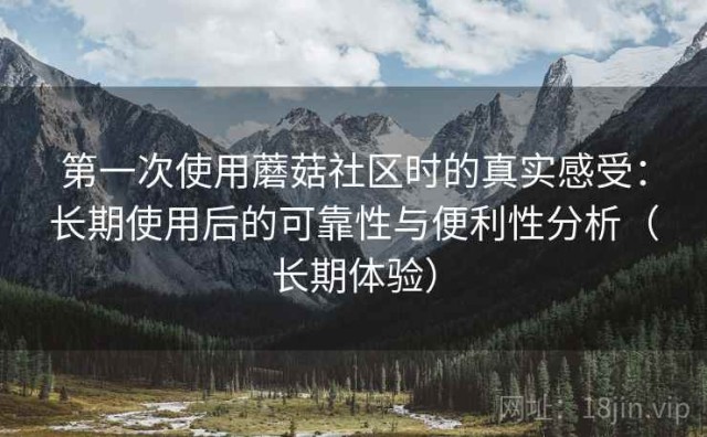 第一次使用蘑菇社区时的真实感受：长期使用后的可靠性与便利性分析（长期体验）