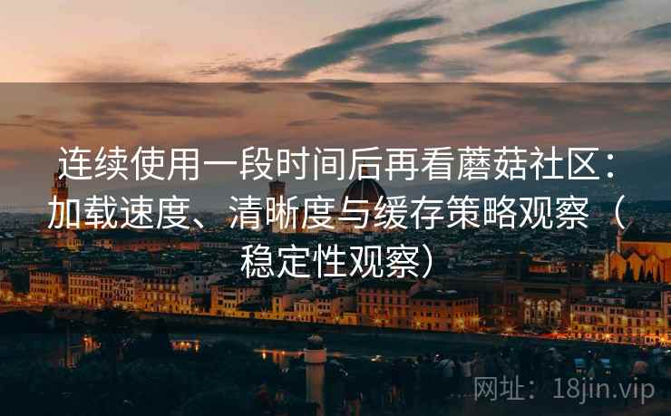 连续使用一段时间后再看蘑菇社区：加载速度、清晰度与缓存策略观察（稳定性观察）