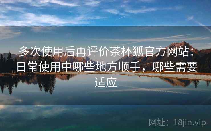 多次使用后再评价茶杯狐官方网站:日常使用中哪些地方顺手,哪些需要适应 多次使用后再评价茶杯狐官方网站:日常使用中哪些地方顺手,哪些需要适应